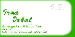 irma dobal business card